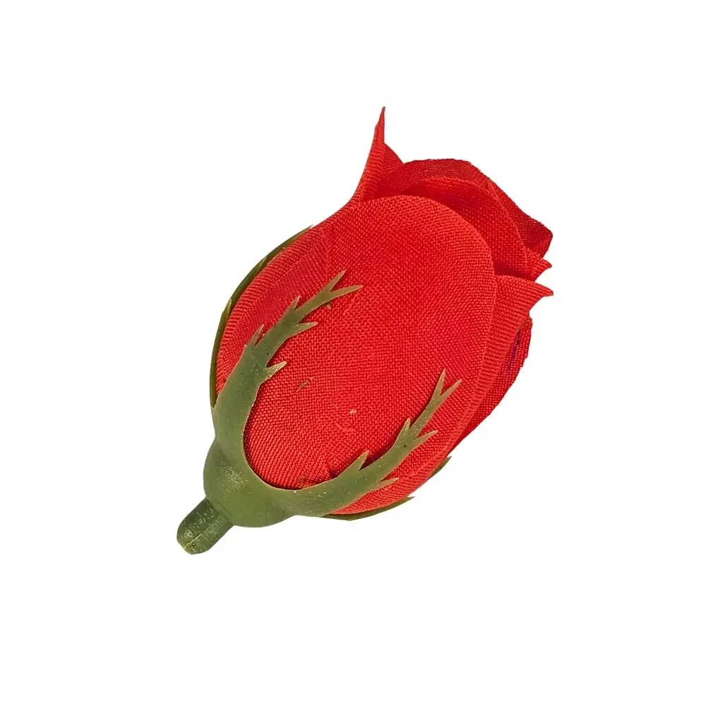 50 Red Silk Rose Buds Stemless Wedding Floral Craft DIY Wreaths 2 inch